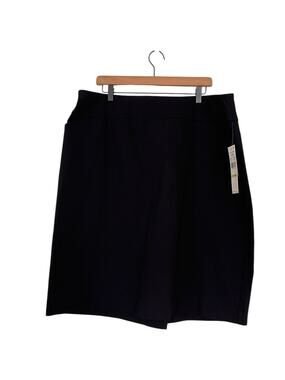 Alfred Dunner Black Stretch Straight Business Career Skirt Size 18W NWT